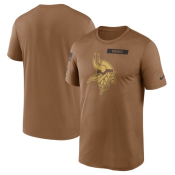 Men's Minnesota Vikings 2023 Brown Salute To Service Legend Performance T-Shirt Men's Minnesota Vikings 2023 Brown Salute To Service Legend Performance T-Shirt