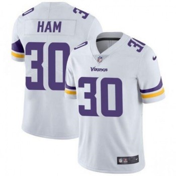 Men's Minnesota Vikings #30 C.J. Ham White Vapor Untouchable Limited Stitched NFL Jersey Men's Minnesota Vikings #30 C.J. Ham White Vapor Untouchable Limited Stitched NFL Jersey