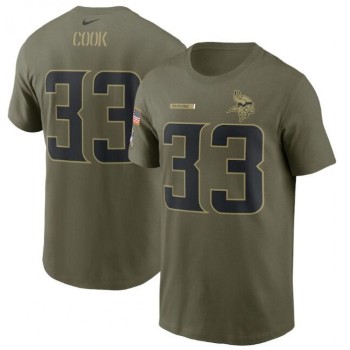 Men's Minnesota Vikings #33 Dalvin Cook 2021 Olive Salute To Service Legend Performance T-Shirt Men's Minnesota Vikings #33 Dalvin Cook 2021 Olive Salute To Service Legend Performance T-Shirt