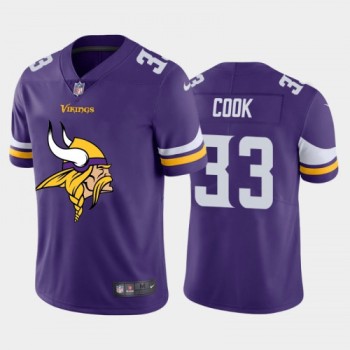 Men's Minnesota Vikings #33 Dalvin Cook Purple 2020 Team Big Logo Limited Stitched Jersey Men's Minnesota Vikings #33 Dalvin Cook Purple 2020 Team Big Logo Limited Stitched Jersey
