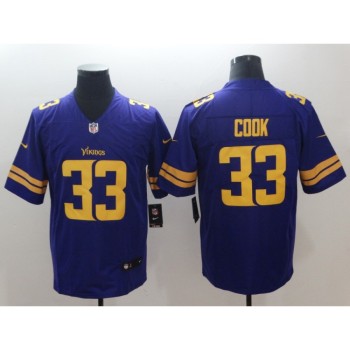 Men's Minnesota Vikings #33 Dalvin Cook Purple Color Rush Limited NFL Stitched Jersey Men's Minnesota Vikings #33 Dalvin Cook Purple Color Rush Limited NFL Stitched Jersey