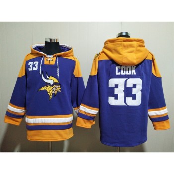 Men's Minnesota Vikings #33 Dalvin Cook Purple/Yellow Ageless Must-Have Lace-Up Pullover Hoodie Men's Minnesota Vikings #33 Dalvin Cook Purple/Yellow Ageless Must-Have Lace-Up Pullover Hoodie