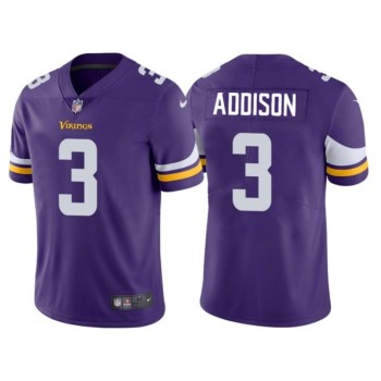 Men's Minnesota Vikings #3 Jordan Addison Purple 2023 Draft Vapor Untouchable Limited Stitched Jersey Men's Minnesota Vikings #3 Jordan Addison Purple 2023 Draft Vapor Untouchable Limited Stitched Jersey