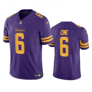 Men's Minnesota Vikings #6 Lewis Cine Purple 2023 F.U.S.E. Color Rush Stitched Jersey Men's Minnesota Vikings #6 Lewis Cine Purple 2023 F.U.S.E. Color Rush Stitched Jersey
