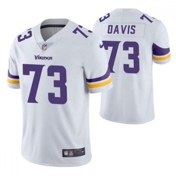 Men's Minnesota Vikings #73 Jesse Davis White Vapor Untouchable Stitched Jersey Men's Minnesota Vikings #73 Jesse Davis White Vapor Untouchable Stitched Jersey