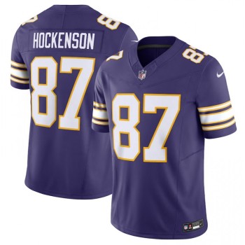 Men's Minnesota Vikings #87 T.J. Hockenson Purple 2023 F.U.S.E. Vapor Untouchable Limited Stitched Jersey Men's Minnesota Vikings #87 T.J. Hockenson Purple 2023 F.U.S.E. Vapor Untouchable Limited Stitched Jersey