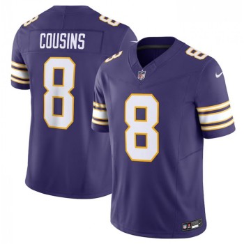 Men's Minnesota Vikings #8 Kirk Cousins Purple 2023 F.U.S.E. Vapor Untouchable Limited Stitched Jersey Men's Minnesota Vikings #8 Kirk Cousins Purple 2023 F.U.S.E. Vapor Untouchable Limited Stitched Jersey