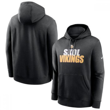 Men's Minnesota Vikings Black Fan Gear Local Club Pullover Hoodie Men's Minnesota Vikings Black Fan Gear Local Club Pullover Hoodie