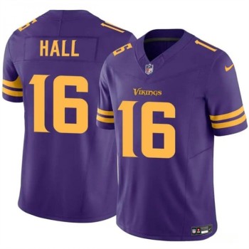 Men's Minnesota Vikings #16 Jaren Hall Purple 2023 F.U.S.E. Vapor Untouchable Color RushLimited Stitched Jersey Men's Minnesota Vikings #16 Jaren Hall Purple 2023 F.U.S.E. Vapor Untouchable Color RushLimited Stitched Jersey