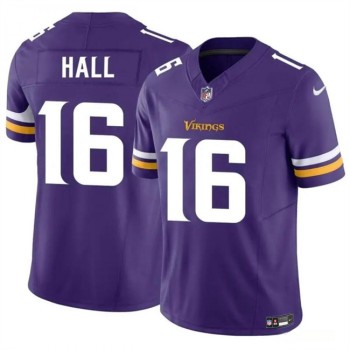 Men's Minnesota Vikings #16 Jaren Hall Purple 2023 F.U.S.E. Vapor Untouchable Limited Stitched Jersey Men's Minnesota Vikings #16 Jaren Hall Purple 2023 F.U.S.E. Vapor Untouchable Limited Stitched Jersey