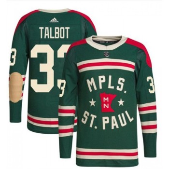 Men's Minnesota Wild #33 Cam Talbot 2022 Green Winter Classic Stitched Jersey Men's Minnesota Wild #33 Cam Talbot 2022 Green Winter Classic Stitched Jersey