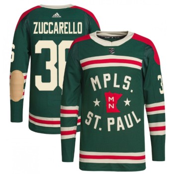 Men's Minnesota Wild #36 Mats Zuccarello 2022 Green Winter Classic Stitched Jersey Men's Minnesota Wild #36 Mats Zuccarello 2022 Green Winter Classic Stitched Jersey