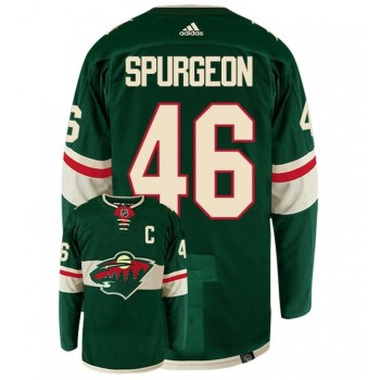 Men's Minnesota Wild #46 Jared Spurgeon Green Stitched Jersey Men's Minnesota Wild #46 Jared Spurgeon Green Stitched Jersey