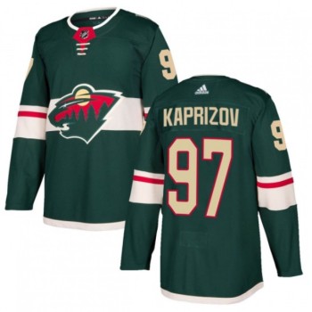Men's Minnesota Wild #97 Kirill Kaprizov Green Stitched Jersey Men's Minnesota Wild #97 Kirill Kaprizov Green Stitched Jersey