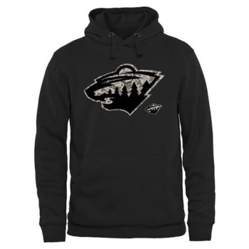 Men's Minnesota Wild Black Rink Warrior Pullover Hoodie Men's Minnesota Wild Black Rink Warrior Pullover Hoodie