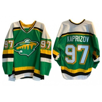 Men's Minnesota Wild #97 Kirill Kaprizov Reverse Retro Stitched Jersey Men's Minnesota Wild #97 Kirill Kaprizov Reverse Retro Stitched Jersey