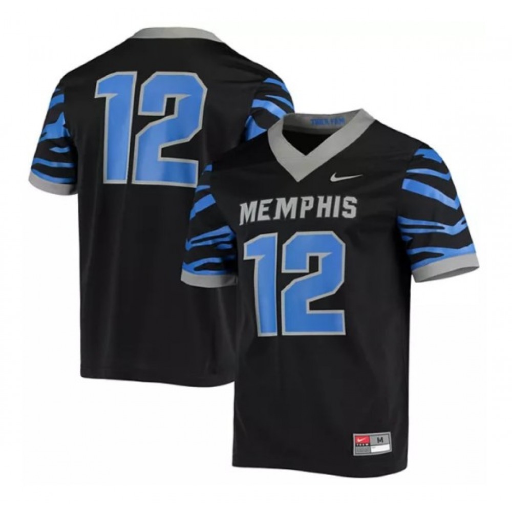 Men's Montana Grizzlies #12 Black Stitched Football Jersey