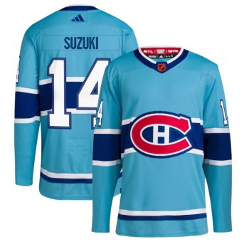 Men's Montreal Canadiens #14 Nick Suzuki 2022-23 Reverse Retro Stitched Jersey Men's Montreal Canadiens #14 Nick Suzuki 2022-23 Reverse Retro Stitched Jersey