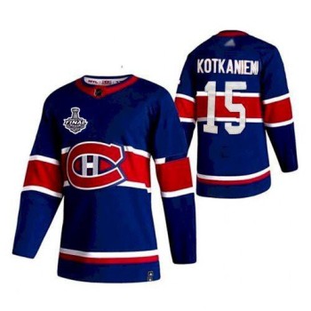 Men's Montreal Canadiens #15 Jesperi Kotkaniemi 2021 Blue Stanley Cup Final Stitched Jersey Men's Montreal Canadiens #15 Jesperi Kotkaniemi 2021 Blue Stanley Cup Final Stitched Jersey