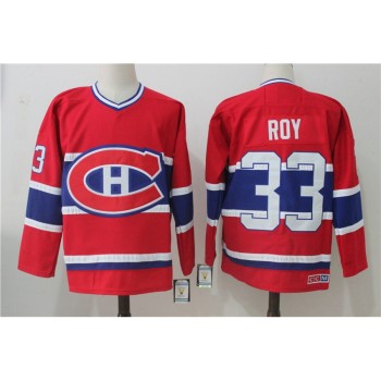 Men's Montreal Canadiens #33 Patrick Roy Red Throwback CCM Stitched NHL Jersey Men's Montreal Canadiens #33 Patrick Roy Red Throwback CCM Stitched NHL Jersey