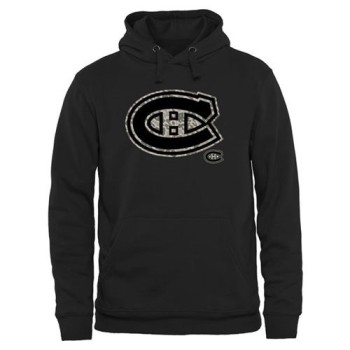 Men's Montreal Canadiens Black Rink Warrior Pullover Hoodie Men's Montreal Canadiens Black Rink Warrior Pullover Hoodie