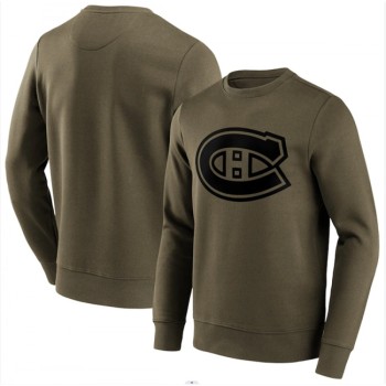 Men's Montreal Canadiens Green Iconic Preferred Logo Graphic Crew Sweatshirt Men's Montreal Canadiens Green Iconic Preferred Logo Graphic Crew Sweatshirt