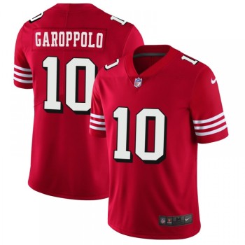 Men's NFL San Francisco 49ers #10 Jimmy Garoppolo Red 2018 Rush Vapor Untouchable Limited Stitched NFL Jersey Men's NFL San Francisco 49ers #10 Jimmy Garoppolo Red 2018 Rush Vapor Untouchable Limited Stitched NFL Jersey