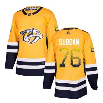 Men's Nashville Predators #76 P.K Subban Yellow Drift Fashion Stitched NHL Jersey Men's Nashville Predators #76 P.K Subban Yellow Drift Fashion Stitched NHL Jersey