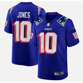 Men's New England Patriots #10 Mac Jones Royal Stitched Jersey Men's New England Patriots #10 Mac Jones Royal Stitched Jersey