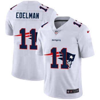 Men's New England Patriots #11 Julian Edelman White Shadow Logo Limited Stitched Jersey Men's New England Patriots #11 Julian Edelman White Shadow Logo Limited Stitched Jersey