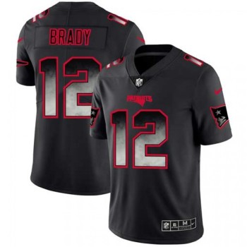 Men's New England Patriots #12 Tom Brady Black 2019 Smoke Fashion Limited Stitched NFL Jersey Men's New England Patriots #12 Tom Brady Black 2019 Smoke Fashion Limited Stitched NFL Jersey
