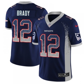 Men's New England Patriots #12 Tom Brady Navy Blue 2018 Drift Fashion Color Rush Limited Stitched NFL Jersey Men's New England Patriots #12 Tom Brady Navy Blue 2018 Drift Fashion Color Rush Limited Stitched NFL Jersey