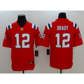 Men's New England Patriots #12 Tom Brady Red Vapor Untouchable Limited Stitched NFL Jersey Men's New England Patriots #12 Tom Brady Red Vapor Untouchable Limited Stitched NFL Jersey