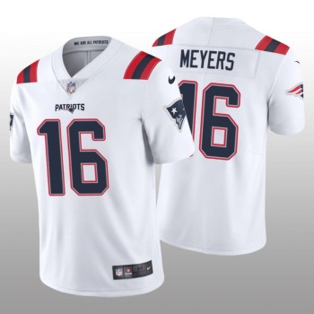 Men's New England Patriots #16 Jakobi Meyers 2020 White Vapor Untouchable Limited Stitched NFL Jersey Men's New England Patriots #16 Jakobi Meyers 2020 White Vapor Untouchable Limited Stitched NFL Jersey