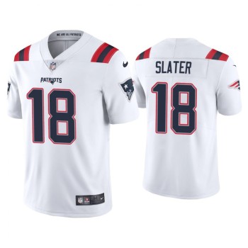 Men's New England Patriots #18 Matthew Slater 2020 White Vapor Untouchable Limited Stitched NFL Jersey Men's New England Patriots #18 Matthew Slater 2020 White Vapor Untouchable Limited Stitched NFL Jersey