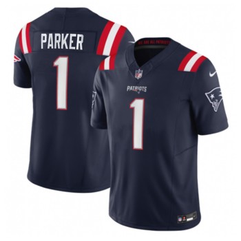 Men's New England Patriots #1 DeVante Parker Navy 2023 F.U.S.E. Vapor Limited Stitched Football Jersey Men's New England Patriots #1 DeVante Parker Navy 2023 F.U.S.E. Vapor Limited Stitched Football Jersey