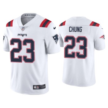 Men's New England Patriots #23 Patrick Chung 2020 White Vapor Untouchable Limited Stitched NFL Jersey Men's New England Patriots #23 Patrick Chung 2020 White Vapor Untouchable Limited Stitched NFL Jersey