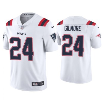 Men's New England Patriots #24 Stephon Gilmore 2020 White Vapor Untouchable Limited Stitched NFL Jersey Men's New England Patriots #24 Stephon Gilmore 2020 White Vapor Untouchable Limited Stitched NFL Jersey