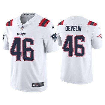 Men's New England Patriots #46 James Develin 2020 White Vapor Untouchable Limited Stitched NFL Jersey Men's New England Patriots #46 James Develin 2020 White Vapor Untouchable Limited Stitched NFL Jersey