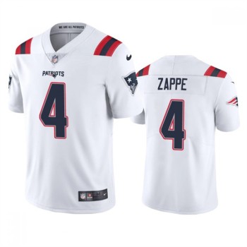 Men's New England Patriots #4 Bailey Zappe White Vapor Untouchable Limited Stitched Jersey Men's New England Patriots #4 Bailey Zappe White Vapor Untouchable Limited Stitched Jersey