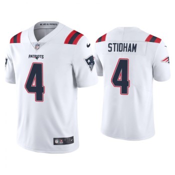 Men's New England Patriots #4 Jarrett Stidham 2020 White Vapor Untouchable Limited Stitched NFL Jersey Men's New England Patriots #4 Jarrett Stidham 2020 White Vapor Untouchable Limited Stitched NFL Jersey