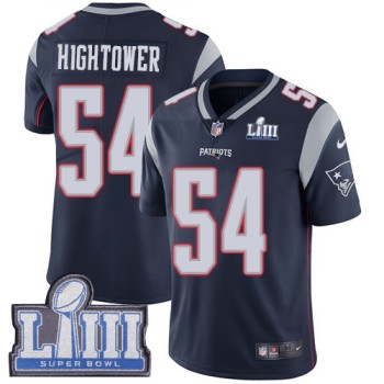 Men's New England Patriots #54 Dont'a Hightower Navy Blue Super Bowl LIII Vapor Untouchable Limited Stitched NFL Jersey Men's New England Patriots #54 Dont'a Hightower Navy Blue Super Bowl LIII Vapor Untouchable Limited Stitched NFL Jersey