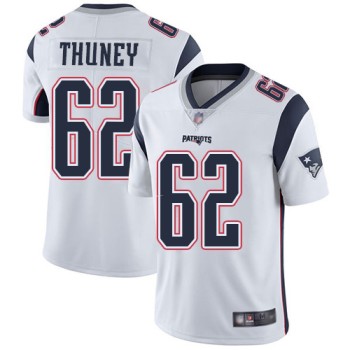 Men's New England Patriots #62 Joe Thuney White Vapor Untouchable Limited Stitched NFL Jersey Men's New England Patriots #62 Joe Thuney White Vapor Untouchable Limited Stitched NFL Jersey