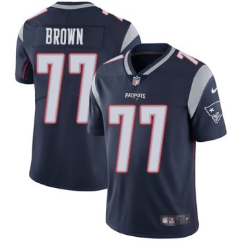 Men's New England Patriots #77 Trent Brown Navy Blue Vapor Untouchable Limited Stitched NFL Jersey Men's New England Patriots #77 Trent Brown Navy Blue Vapor Untouchable Limited Stitched NFL Jersey