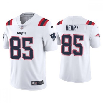 Men's New England Patriots #85 Hunter Henry 2021 White Vapor Untouchable Limited Stitched Jersey Men's New England Patriots #85 Hunter Henry 2021 White Vapor Untouchable Limited Stitched Jersey