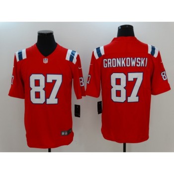 Men's New England Patriots #87 Rob Gronkowski Red Vapor Untouchable Limited Stitched NFL Jersey Men's New England Patriots #87 Rob Gronkowski Red Vapor Untouchable Limited Stitched NFL Jersey
