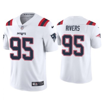 Men's New England Patriots #95 Derek Rivers 2020 White Vapor Untouchable Limited Stitched NFL Jersey Men's New England Patriots #95 Derek Rivers 2020 White Vapor Untouchable Limited Stitched NFL Jersey