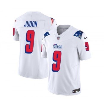 Men's New England Patriots #9 Matthew Judon White 2023 F.U.S.E. Throwback Limited Stitched Football Jersey Men's New England Patriots #9 Matthew Judon White 2023 F.U.S.E. Throwback Limited Stitched Football Jersey