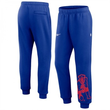 Men's New England Patriots Blue Chop Block Fleece Sweatpants Men's New England Patriots Blue Chop Block Fleece Sweatpants