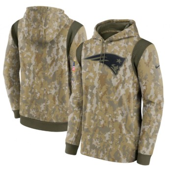 Men's New England Patriots Camo 2021 Salute To Service Therma Performance Pullover Hoodie Men's New England Patriots Camo 2021 Salute To Service Therma Performance Pullover Hoodie